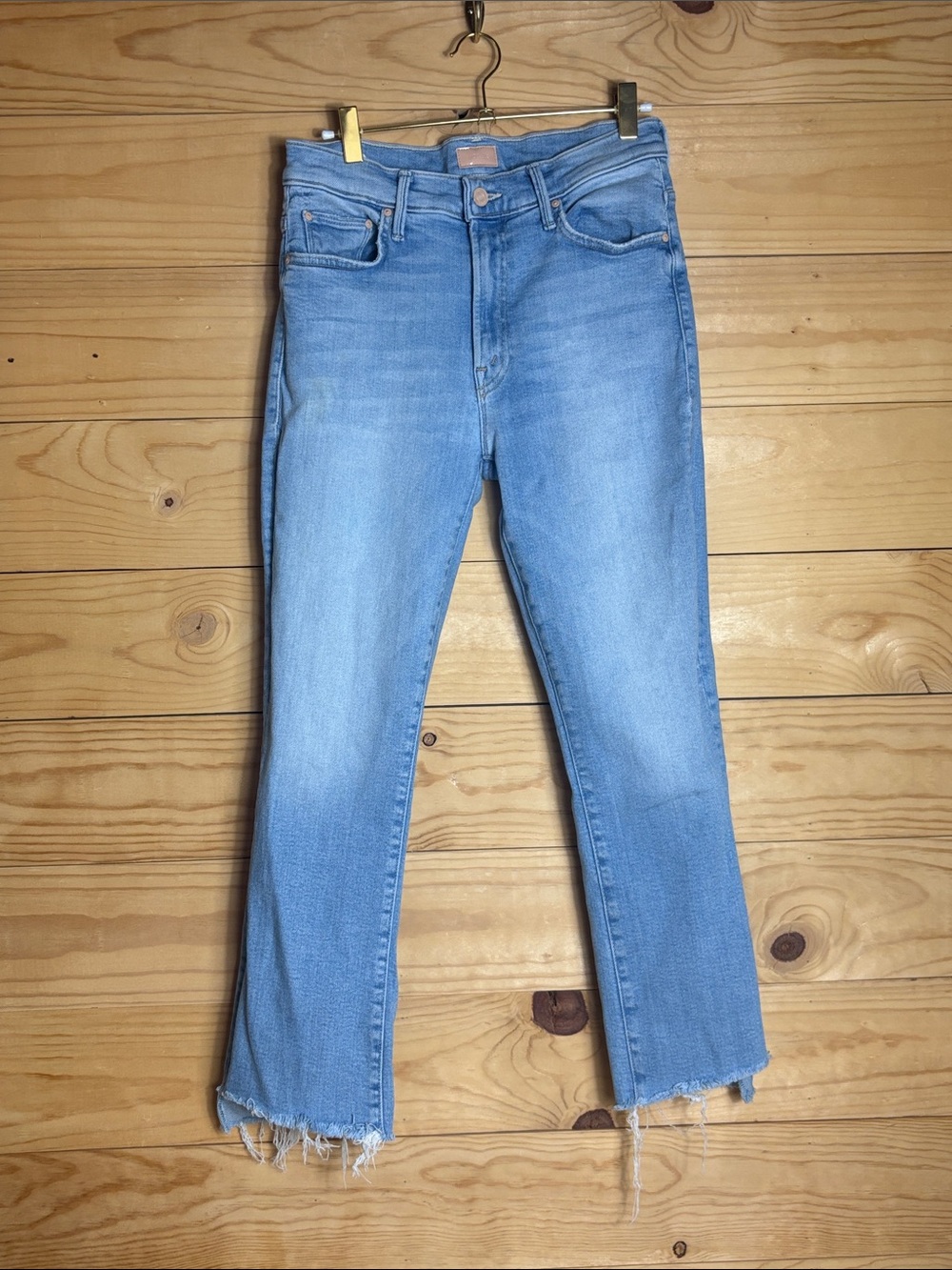 Mother The insider crop step fray jeans size 29